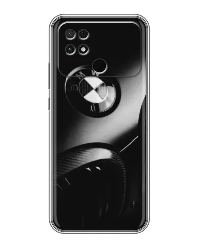 Чехол для Xiaomi POCO C40 с картинкой «Эмблема BMW — макро»