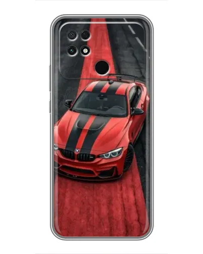 Чехол для Xiaomi POCO C40 с картинкой «BMW на красной дорожке»