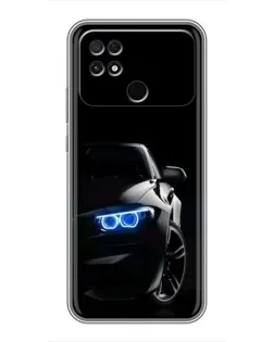 Чехол для Xiaomi POCO C40 с картинкой «BMW — ночной взгляд»