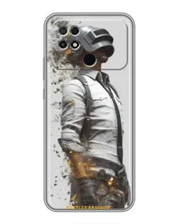 Чохол для Xiaomi POCO C40 з картинкою «PUBG — боєць у пилу»