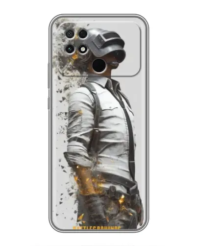 Чохол для Xiaomi POCO C40 з картинкою «PUBG — боєць у пилу»