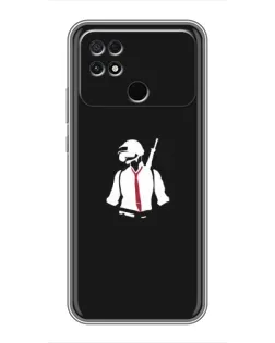 Чохол для Xiaomi POCO C40 з картинкою «PUBG — силует воїна»