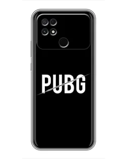 Чохол для Xiaomi POCO C40 з картинкою «PUBG — білий логотип»