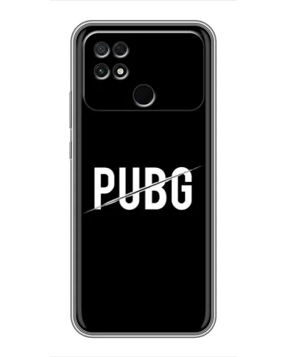 Чохол для Xiaomi POCO C40 з картинкою «PUBG — білий логотип»