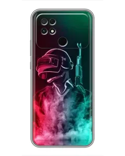 Чохол для Xiaomi POCO C40 з картинкою «PUBG — вогняний воїн»