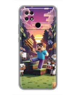 Чохол для Xiaomi POCO C40 з картинкою «Стів на фермі»