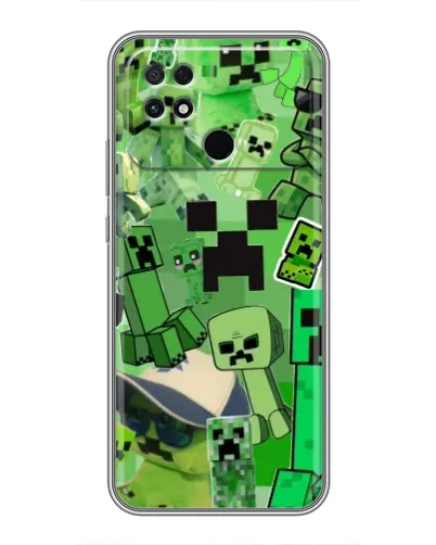 Чохол для Xiaomi POCO C40 з картинкою «Кріпери Minecraft»