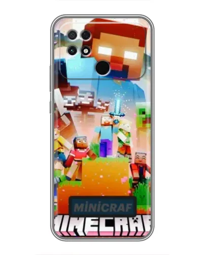 Чохол для Xiaomi POCO C40 з картинкою «Minecraft герої гри»