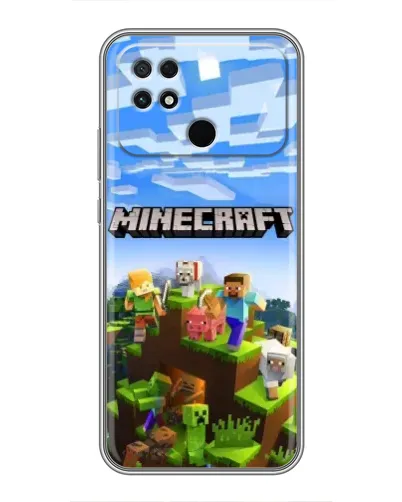 Чохол для Xiaomi POCO C40 з картинкою «Minecraft класичний світ»