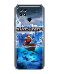 Чохол для Xiaomi POCO C40 з картинкою «Minecraft льодянийсвіт»
