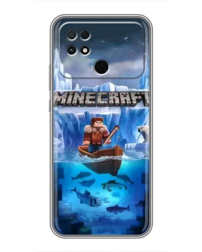Чохол для Xiaomi POCO C40 з картинкою «Minecraft льодянийсвіт»