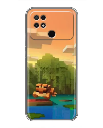 Чохол для Xiaomi POCO C40 з картинкою «Майнкрафт захід сонця»