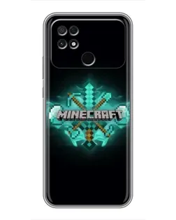 Чохол для Xiaomi POCO C40 з картинкою «Minecraft Diamond лого»
