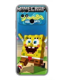 Чохол для Xiaomi POCO C40 з картинкою «Губка Боб Minecraft» Чохол для Xiaomi POCO C40 з картинкою «Губка Боб Minecraft»
