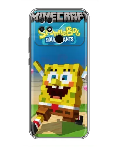 Чохол для Xiaomi POCO C40 з картинкою «Губка Боб Minecraft» Чохол для Xiaomi POCO C40 з картинкою «Губка Боб Minecraft»