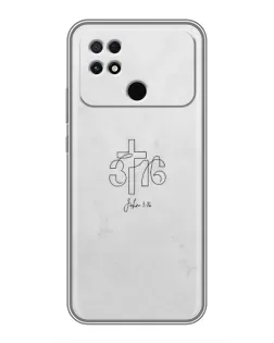Чехол для Xiaomi POCO C40 с картинкой «Иоанна 3:16 Крест» Чехол для Xiaomi POCO C40 с картинкой «Иоанна 3:16 Крест»