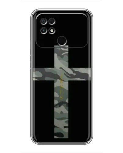 Чехол для Xiaomi POCO C40 с картинкой «Милитари Крест»