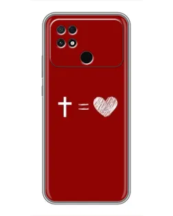 Чехол для Xiaomi POCO C40 с картинкой «Уравнение любви»