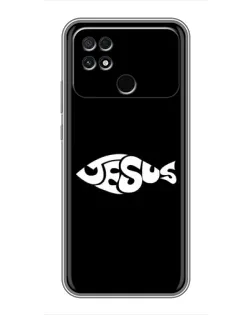 Чехол для Xiaomi POCO C40 с картинкой «Рыба Jesus»