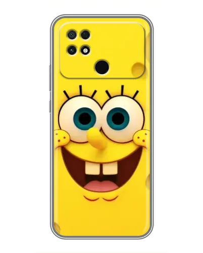 Чехол для Xiaomi POCO C40 с картинкой «Губка Боб улыбка»