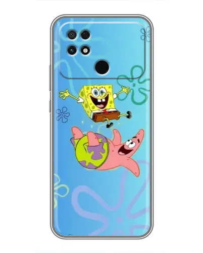 Чехол для Xiaomi POCO C40 с картинкой «Спанч Боб и Патрик»