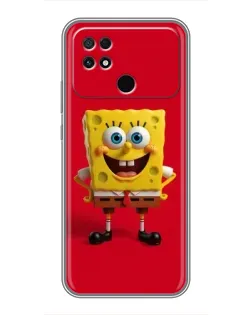 Чехол для Xiaomi POCO C40 с картинкой «Спанч Боб на красном» Чехол для Xiaomi POCO C40 с картинкой «Спанч Боб на красном»