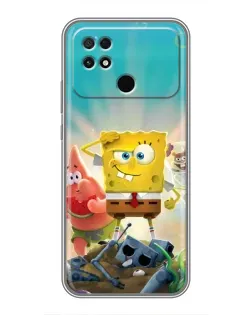 Чехол для Xiaomi POCO C40 с картинкой «Спанч Боб победитель» Чехол для Xiaomi POCO C40 с картинкой «Спанч Боб победитель»