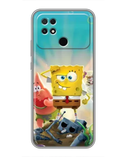 Чехол для Xiaomi POCO C40 с картинкой «Спанч Боб победитель»