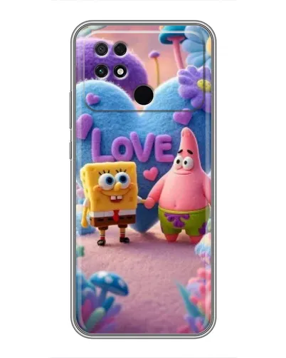 Чехол для Xiaomi POCO C40 с картинкой «Губка Боб Патрик»
