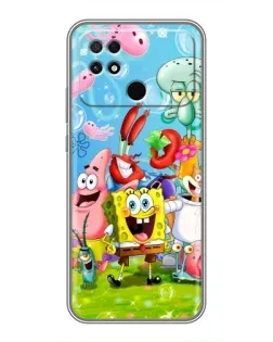 Чехол для Xiaomi POCO C40 с картинкой «Губка Боб и друзья» Чехол для Xiaomi POCO C40 с картинкой «Губка Боб и друзья»