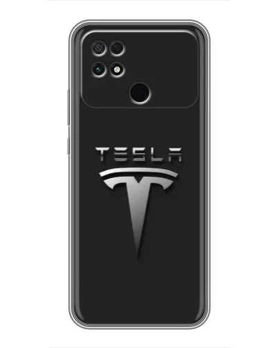 Чехол для Xiaomi POCO C40 с картинкой «Стальной логотип Tesla» Чехол для Xiaomi POCO C40 с картинкой «Стальной логотип Tesla»
