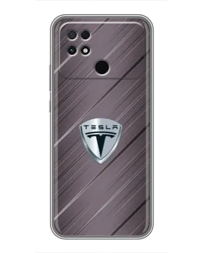 Чехол для Xiaomi POCO C40 с картинкой «Металлическая текстура Tesla» Чехол для Xiaomi POCO C40 с картинкой «Металлическая текстура Tesla»