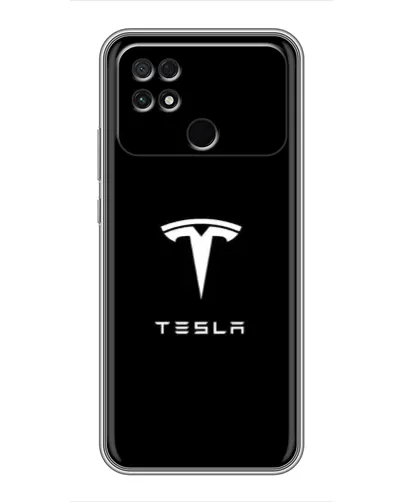 Чехол для Xiaomi POCO C40 с картинкой «Tesla White Logo» Чехол для Xiaomi POCO C40 с картинкой «Tesla White Logo»