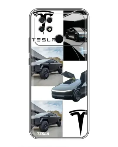 Чехол для Xiaomi POCO C40 с картинкой «Коллаж Cybertruck Tesla» Чехол для Xiaomi POCO C40 с картинкой «Коллаж Cybertruck Tesla»