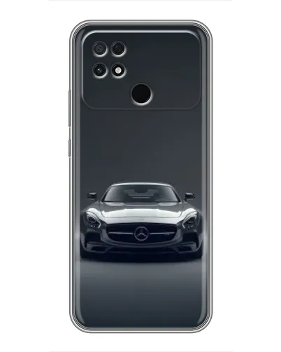 Чехол для Xiaomi POCO C40 с картинкой «Mercedes на черном»