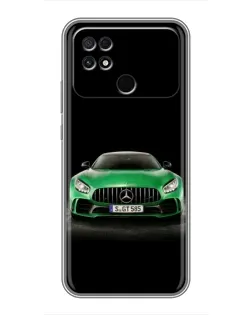 Чехол для Xiaomi POCO C40 с картинкой «Mercedes — неоновый лого» Чехол для Xiaomi POCO C40 с картинкой «Mercedes — неоновый лого»