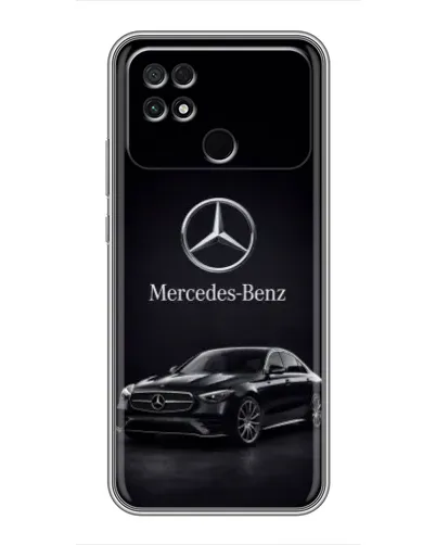 Чехол для Xiaomi POCO C40 с картинкой «Mercedes — решетка радиатора»