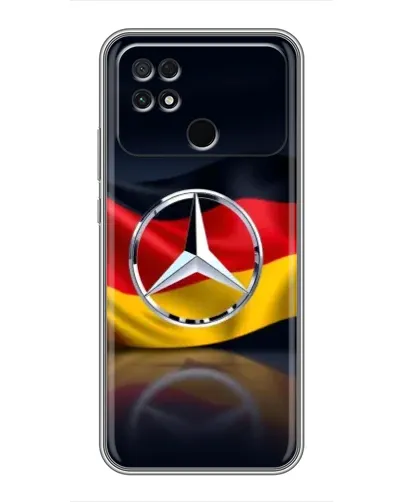 Чехол для Xiaomi POCO C40 с картинкой «Mercedes — флаг Германии»
