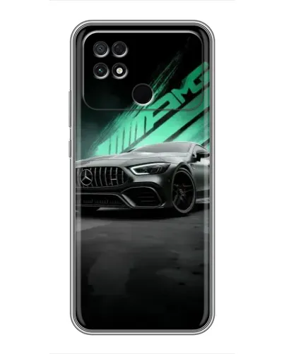 Чехол для Xiaomi POCO C40 с картинкой «Темный Mercedes AMG»