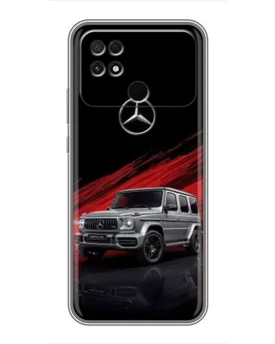 Чехол для Xiaomi POCO C40 с картинкой «Mercedes G-Class красный»