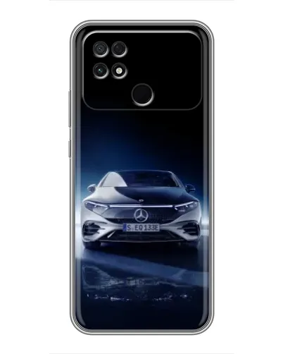 Чехол для Xiaomi POCO C40 с картинкой «Ночной Mercedes EQ»