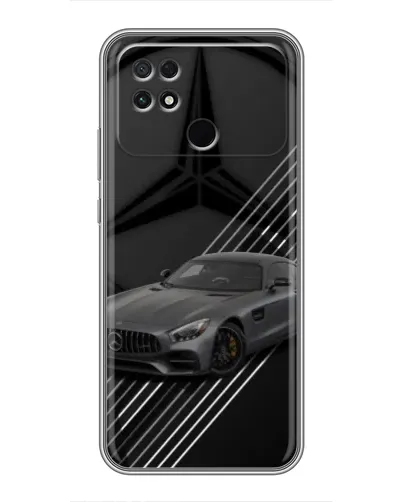 Чехол для Xiaomi POCO C40 с картинкой «Mercedes AMG — графика»