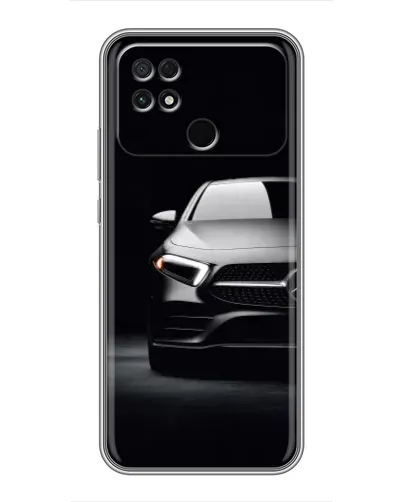 Чехол для Xiaomi POCO C40 с картинкой «Свет фар Mercedes»
