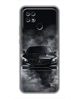 Чехол для Xiaomi POCO C40 с картинкой «Mercedes в дыму» Чехол для Xiaomi POCO C40 с картинкой «Mercedes в дыму»