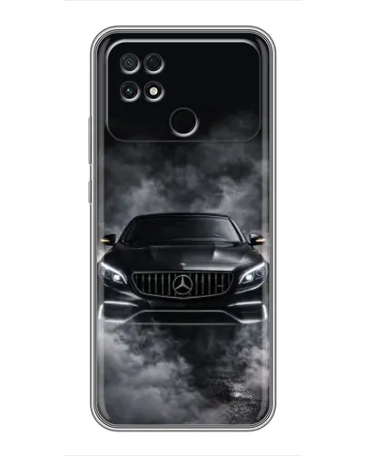 Чехол для Xiaomi POCO C40 с картинкой «Mercedes в дыму»