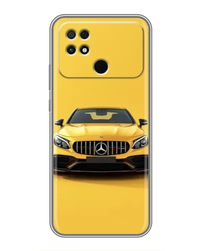 Чехол для Xiaomi POCO C40 с картинкой «Желтый Mercedes GT»