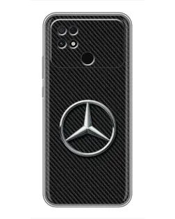 Чехол для Xiaomi POCO C40 с картинкой «Карбоновый Mercedes стиль» Чехол для Xiaomi POCO C40 с картинкой «Карбоновый Mercedes стиль»