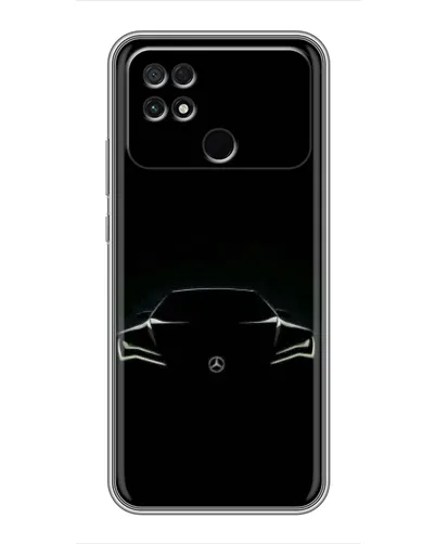 Чехол для Xiaomi POCO C40 с картинкой «Mercedes — силуэт авто» Чехол для Xiaomi POCO C40 с картинкой «Mercedes — силуэт авто»