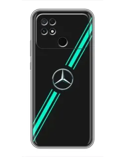 Чехол для Xiaomi POCO C40 с картинкой «Спортивные линии Mercedes» Чехол для Xiaomi POCO C40 с картинкой «Спортивные линии Mercedes»