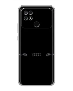 Чехол для Xiaomi POCO C40 с картинкой «Audi — световой подпись»